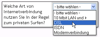 Dropdown-Frage